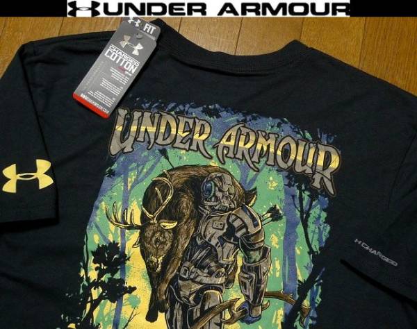 XL(US)XXL位 超希少 アンダーアーマー USA限定1点物 4方向伸縮速乾 T-シャツ 日本未発売 UNDER ARMOURハンティング 狩猟 サバゲー