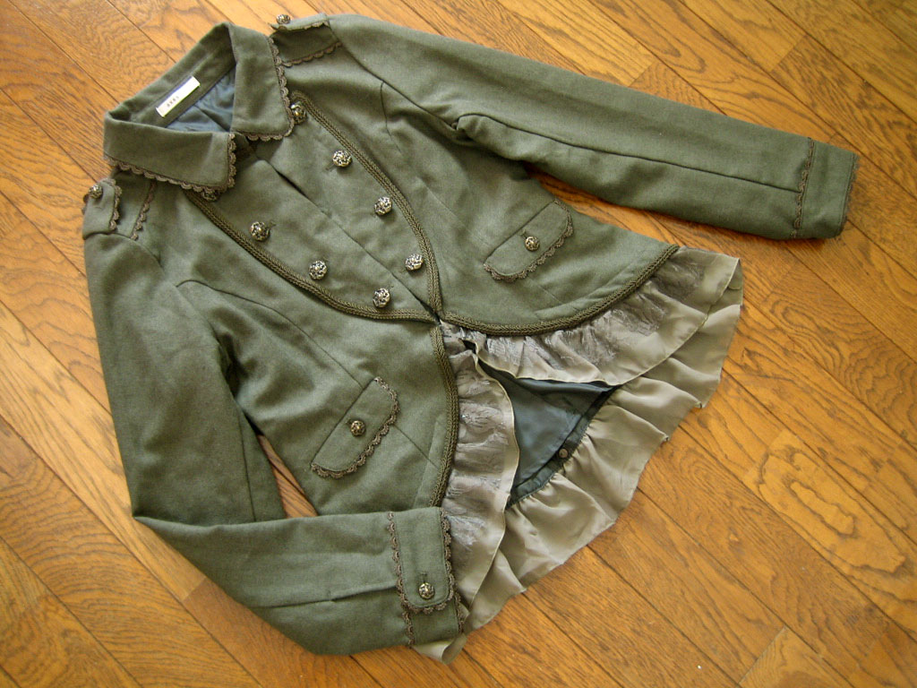 00s archive y2k axes femme ナポレオンジャケット axes femme ナポレオンジャケット カーキ Mサイズ(ジャケット、上着
