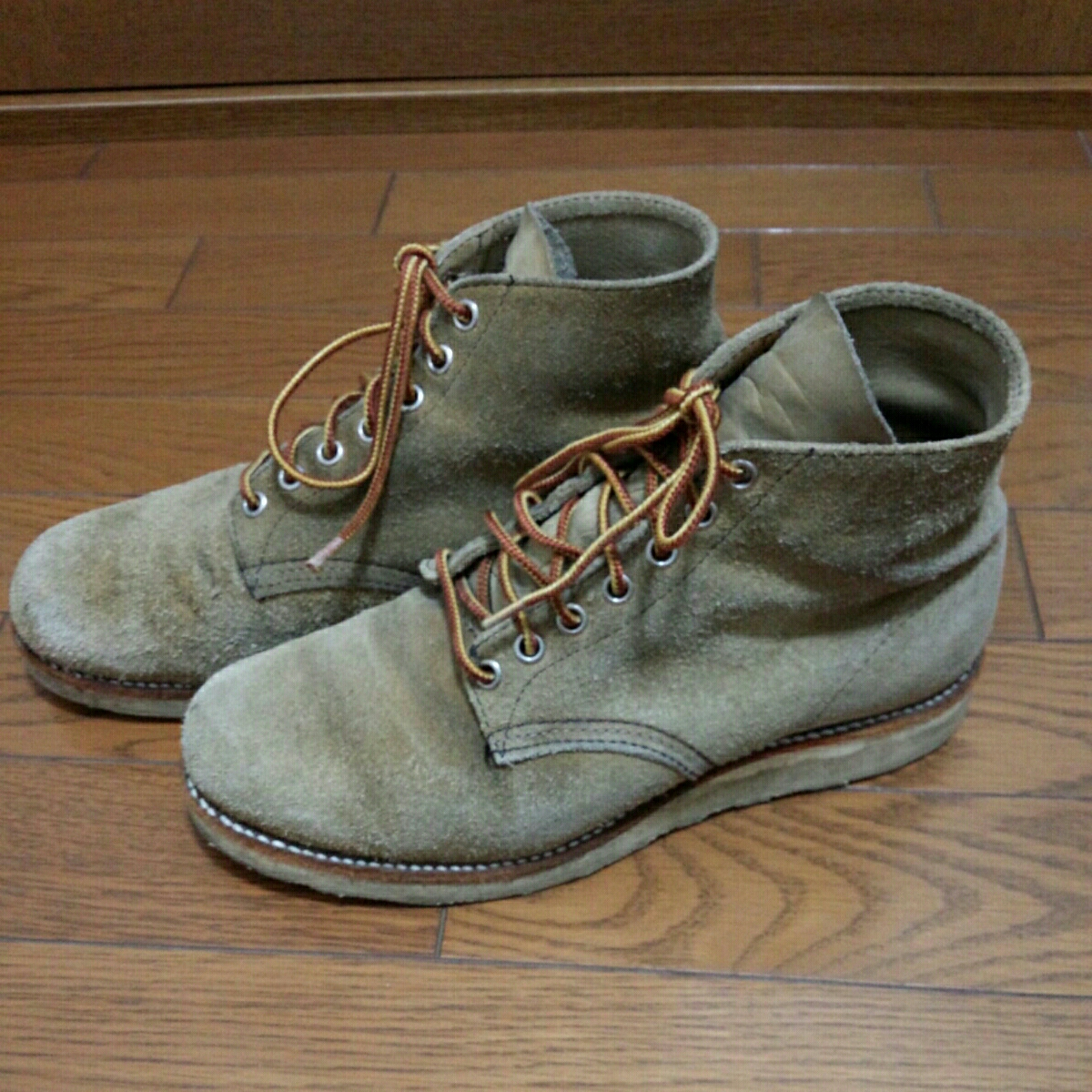 0 レッドウィング REDWING RED プレーントゥ スエード 刺繍羽タグ WING 