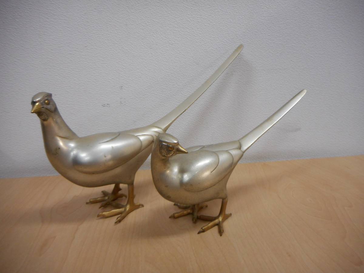 高岡銅器 雉 置物 2対セット まとめ買い＞ 鹿の置物 2体セット 寄せ