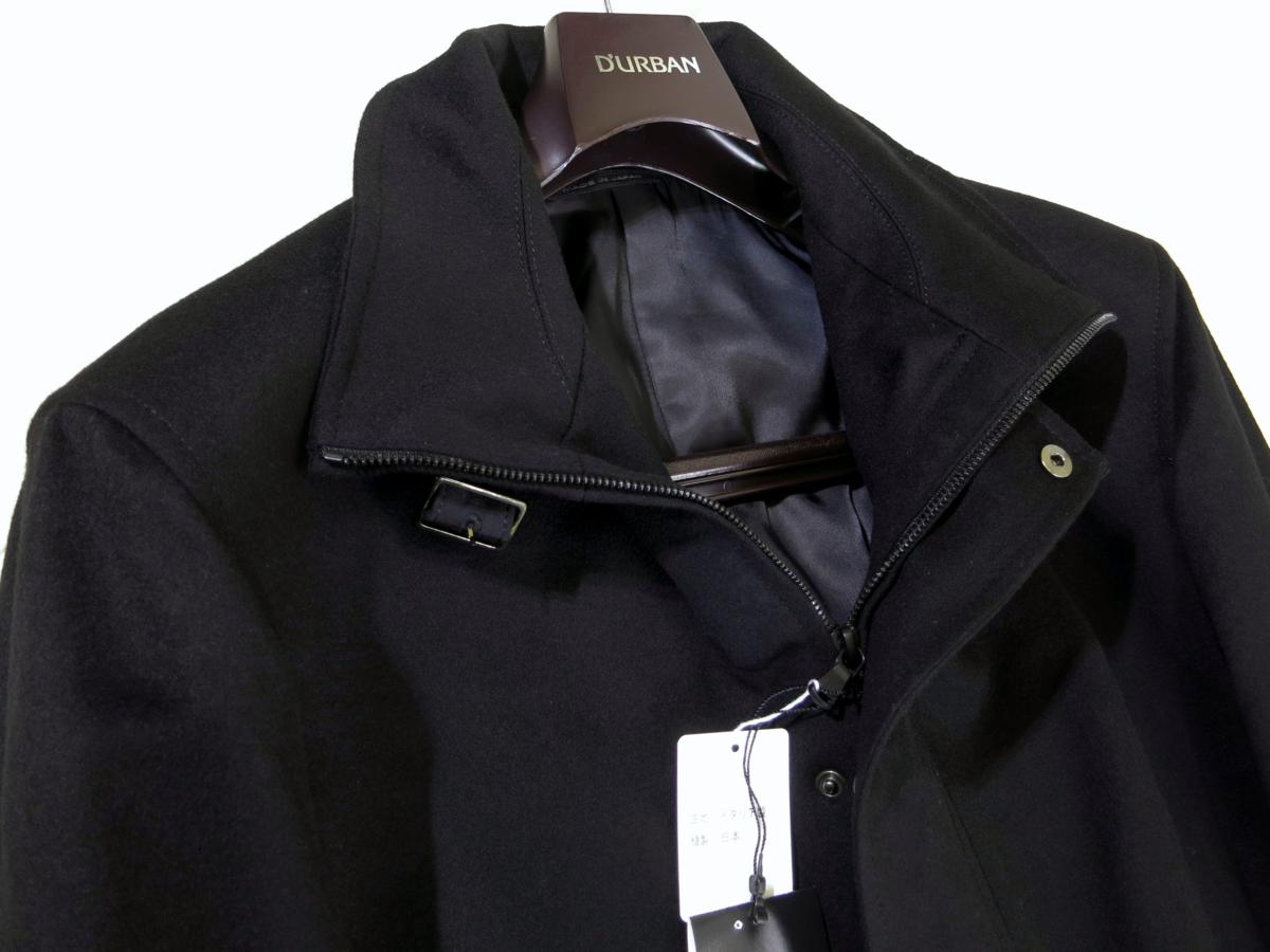 D'URBAN ロロピアーナ DOESKIN スタンドカラーコート LL 黒 極美品♢D