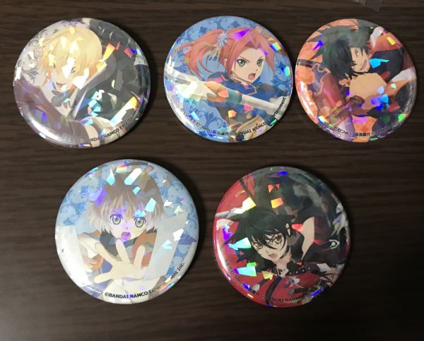 HMM テイルズ オブ ベルセリア ホログラム 缶バッジ セット ベルベット ライフィセット ロクロウ アイゼン エレノア_1