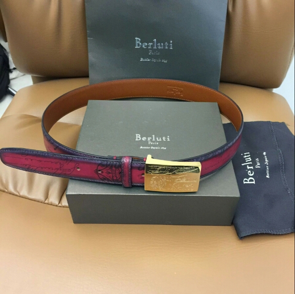 特注品/最高級 ベルルッティ Berluti パティーヌ レザーベルト