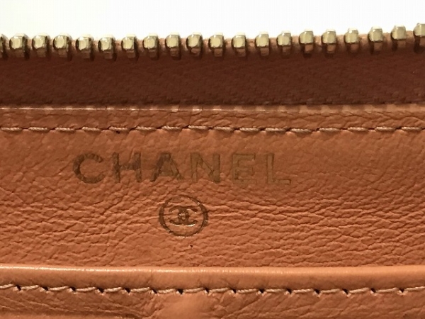 シャネル CHANEL 財布 長財布 マットキャビアスキン ベージュ ラウンドファスナー A50097 マトラッセ