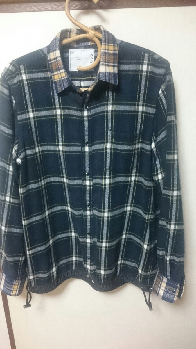 豊富な，限定SALE sacai シャツ サカイ ドローコード チェック シャツ(男性用)｜売買されたオークション情報、yahooの商品情報をアーカイブ公開 - オークファン 男性用