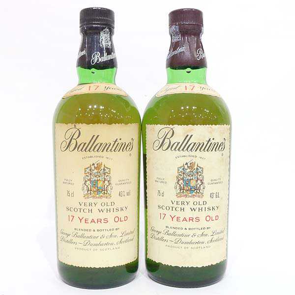 ☆古酒 2本セット/Ballantine's（バランタイン） 17年 O7L0512