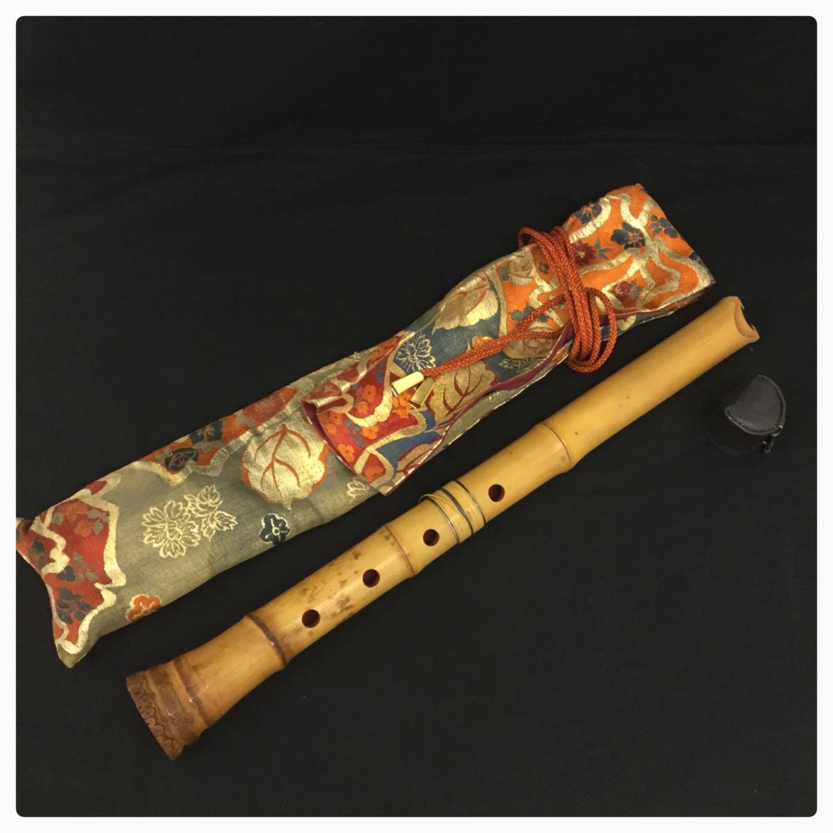 尺八 蝴蝶 二尺二寸管 m62】 尺八 都山流 正律管 二尺二寸管 蝴蝶 木管 木製 中古 送料無料