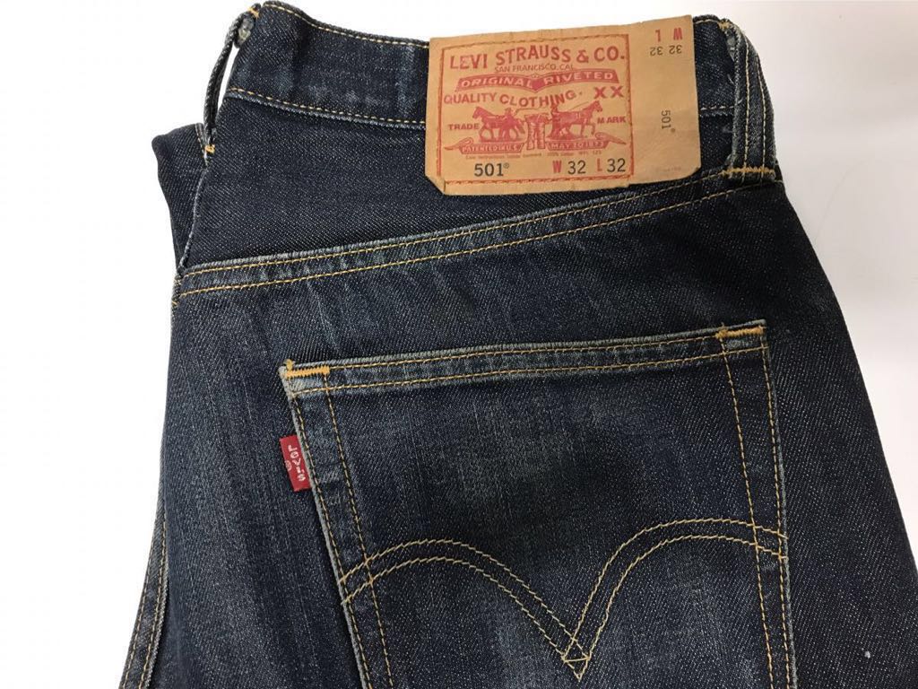 限定SALE，大人気 LEVIS リーバイス 501 W32 濃紺デニム ボタンフライ レギュラーストレート 08501-00(W32)｜売買されたオークション情報、yahooの商品情報をアーカイブ公開 - オークファン W32