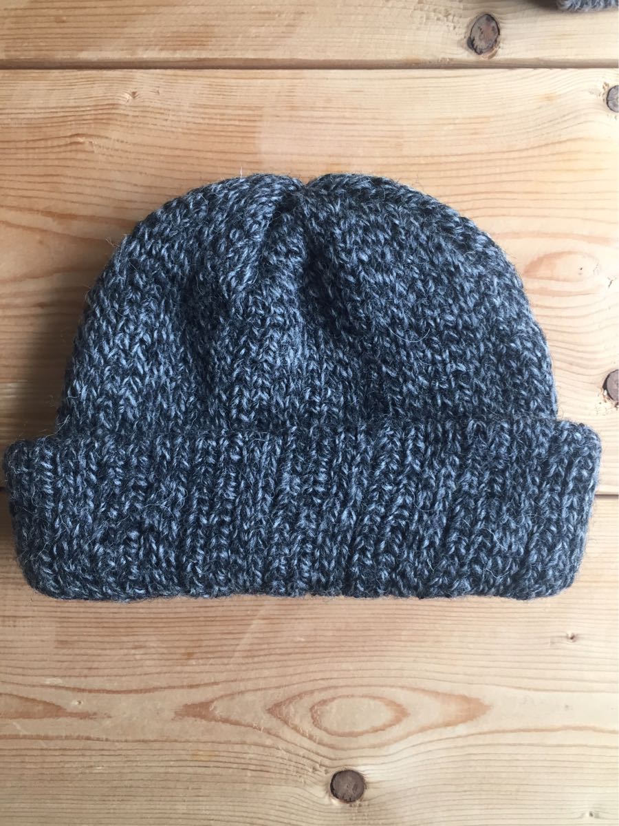 英国製 ブラックシープ BLACK SHEEP ウールニットキャップ 2点セット 黒 グレーミックス おまけ付き 美品