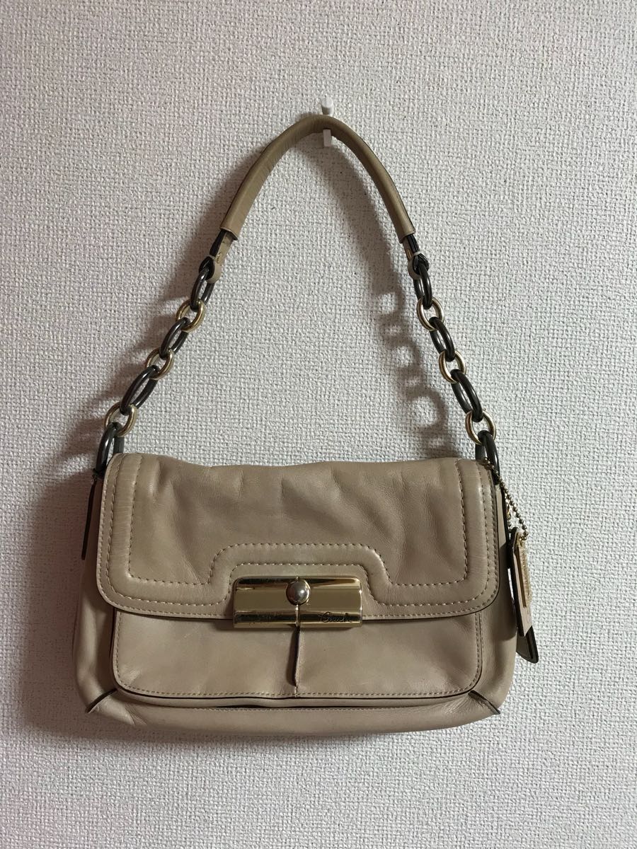 COACH ターンロック トートバッグ ハンプトンズ シグネチャー 肩掛け