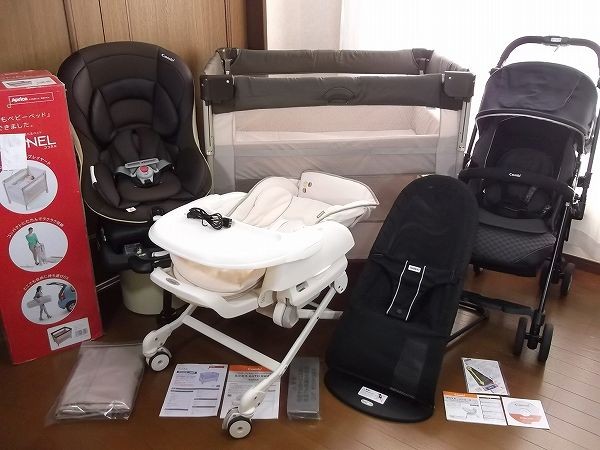 ★豪華★出産準備セット★ベビーベッド「ココネル」/電動ラック/新生児対応チャイルドシート/ベビーカー/体重計/ベビーバス/新生児肌着ほか_2