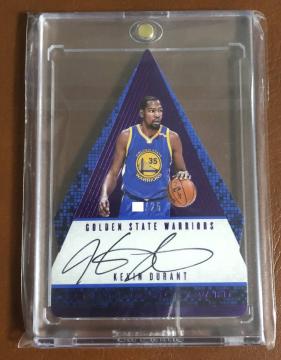 25枚限定180ドル 16-17 Prederred Kevin Durant Auto ウォーリアーズ