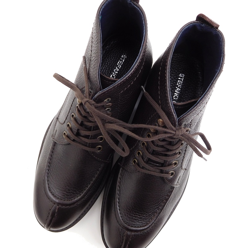 【本格的デザイン イタリア製】新品 STEFANO GAMBA ステファノガンバ 7617 Uチップ レザーレースアップブーツ 40 / k112-12