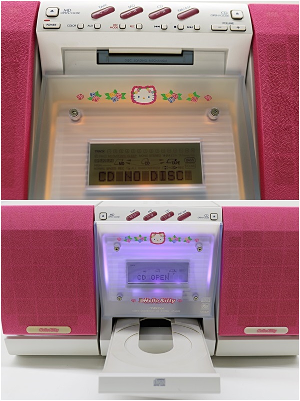 ビクター ハローキティ マイクロコンポ MDシステム KT-UX55 CA-KTUX55