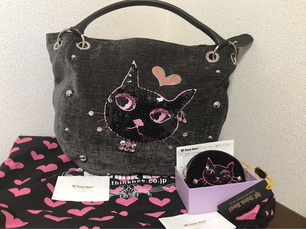 Think Bee シンクビーバッグランナウェイボーイズ黒猫