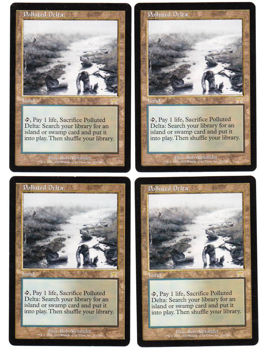 MTG/英語版/汚染された三角州4枚/レア