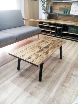 カフェ風 ローテーブル 天然木 カフェ風 ローテーブル ダーク