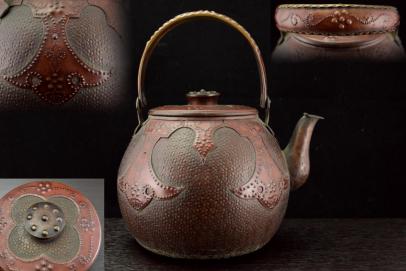 古彩◇古美術／やかん 銅製 湯沸 茶道具 骨董品 美品 初出し 【公式通販】