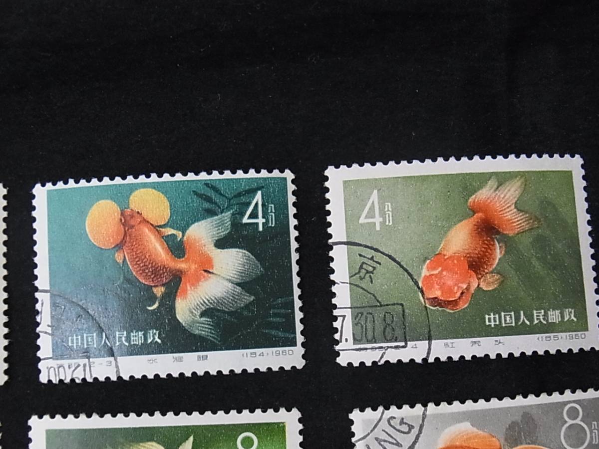 91125H4-0117H-00051□中国切手□1960年 特38 金魚シリーズ 12種完