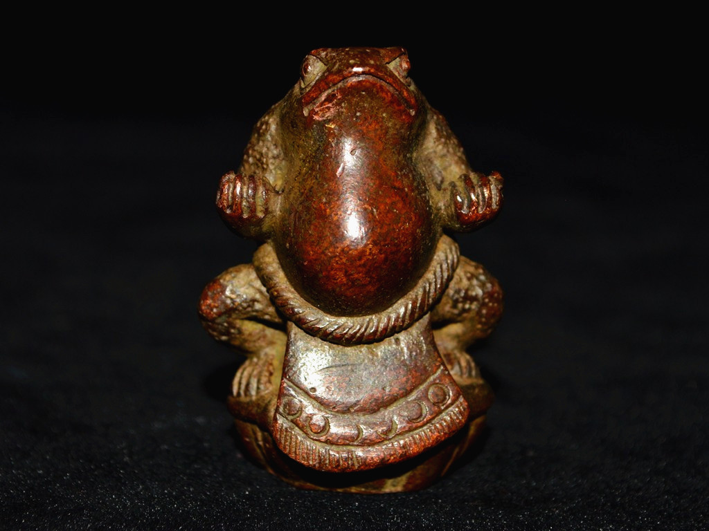 高岡銅器 圧巻の名品！ 古銅象耳花鳥饕餮文特大壺 時代 唐物 花生