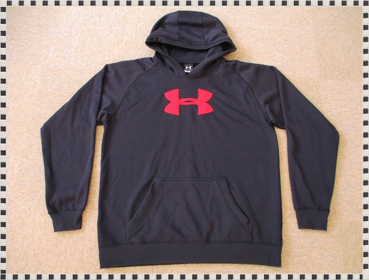 最安値，HOT 648 UNDER ARMOUR アンダーアーマー ビッグアイコン スウェット フーディー メンズ LG 裏パイル風 長袖 プルオーバー パーカー 黒(パーカー)｜売買されたオークション情報、yahooの商品情報をアー パーカー
