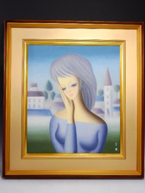 1888/□東郷青蘭(久下塚青蘭) 『愛』 油彩画 肉筆 サイン在