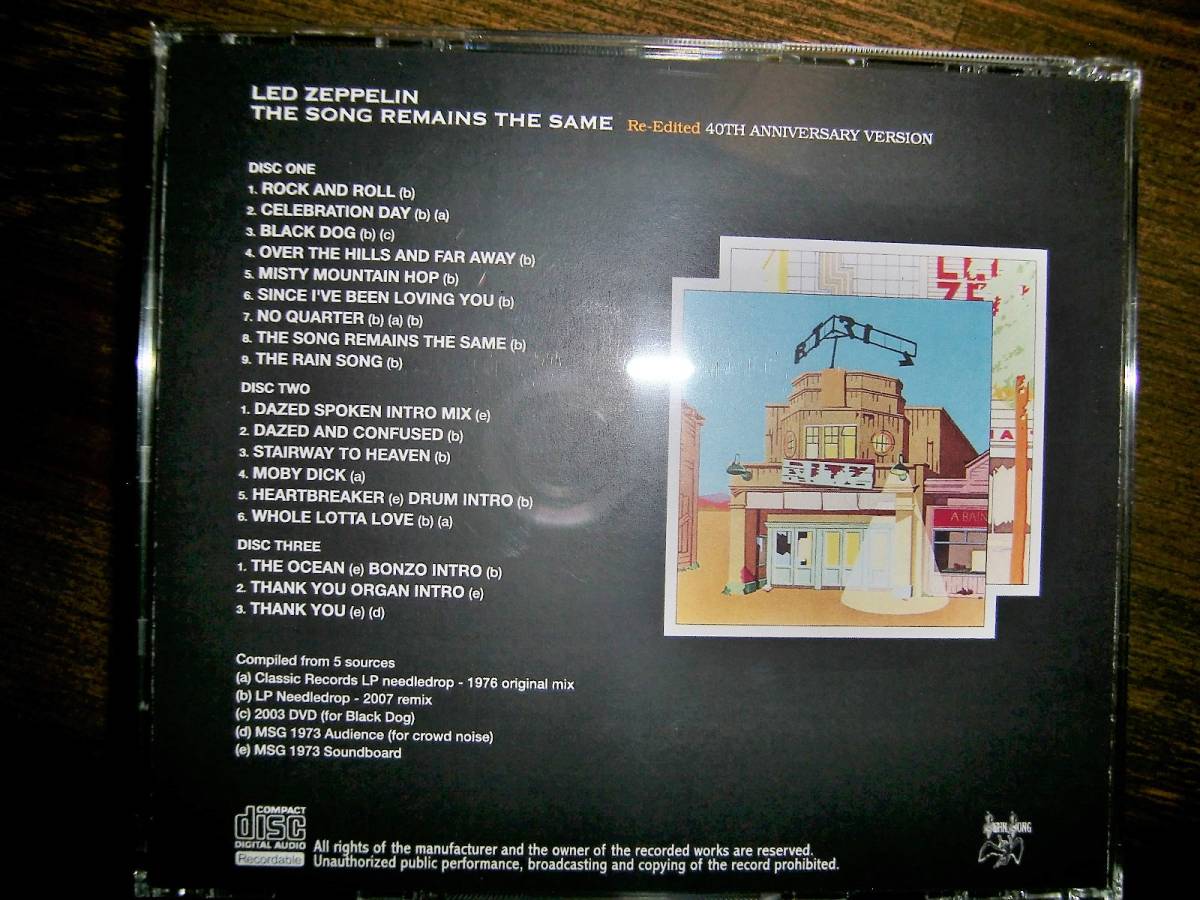 CD-R』Led Zeppelin 『永遠の詩』の究極・拡張版 The Song Remains The