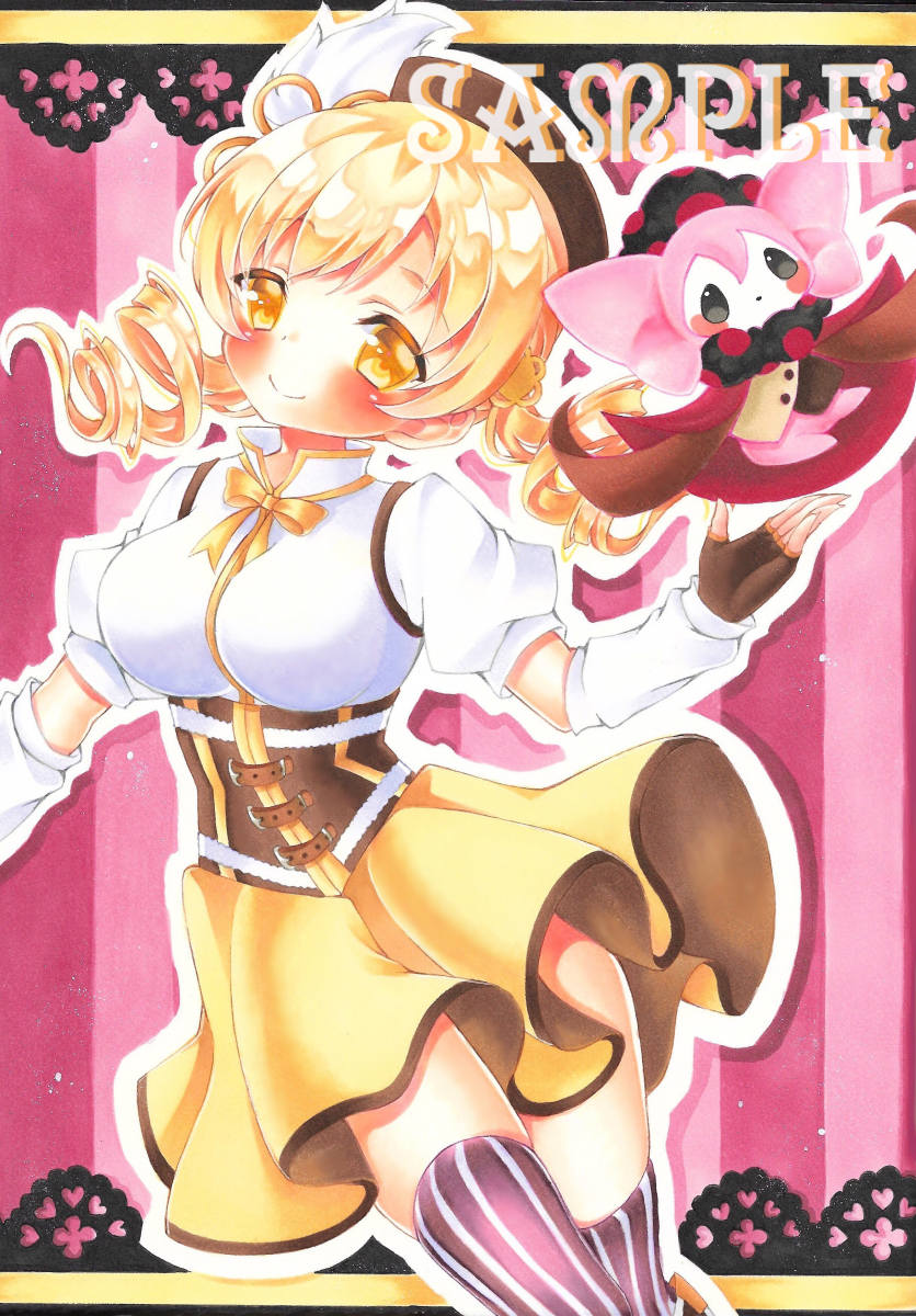 手描きイラスト 魔法少女 まどかマギカ 巴マミ 手描きイラスト【魔法少女まどか☆マギカ * 巴マミ お菓子の魔女