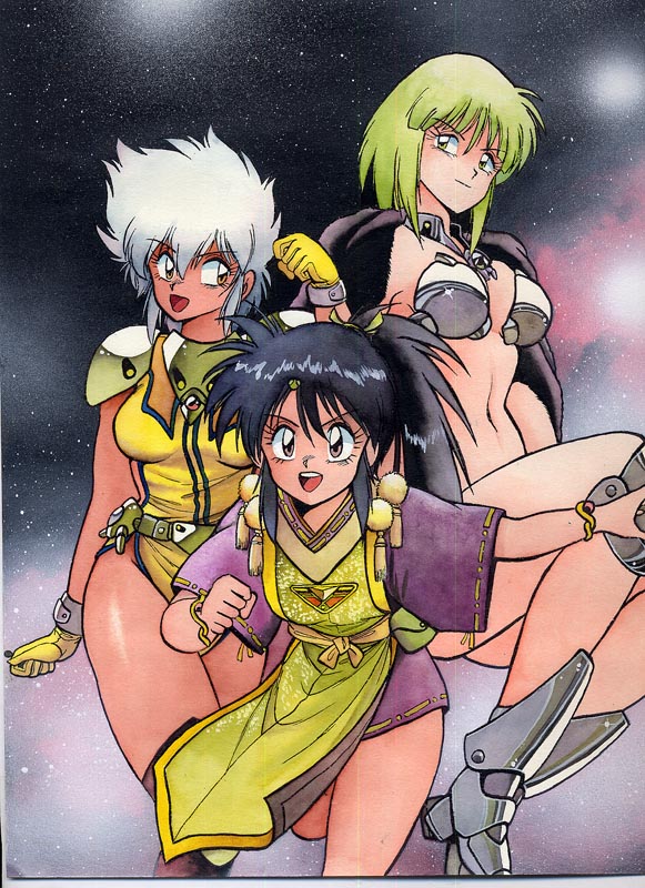 真鍋譲治 スタジオかつ丼 直筆カラーイラスト 要塞衛星ダモクレスの槍 サイン 直筆画 売買されたオークション情報 Yahooの商品情報をアーカイブ公開 オークファン Aucfan Com