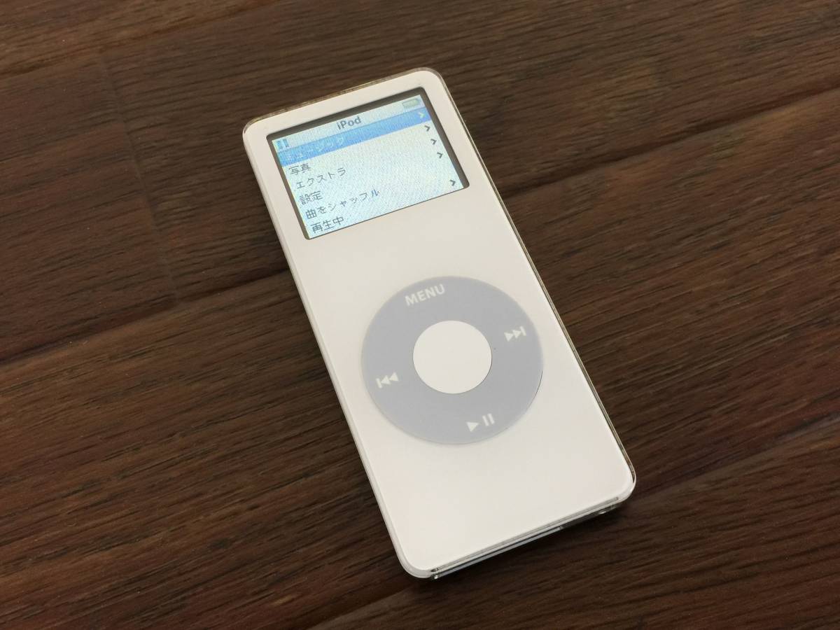 01-C253P【Apple】初代 iPod nano (4GB) A1137 (MA005J) ホワイト ■ジャンク■