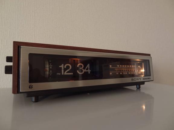 SONY パタパタ時計付きラジオ 木目調 ICF-C330 レトロ ヴィンテージ