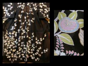 HOT，2025 逸品 正絹 黒地絽 桐橘花文様訪問着 白水色ピンクベージュ鶯色グレー紅色金(仕立て上がり)｜売買されたオークション情報、yahooの商品情報をアーカイブ公開 - オークファン 仕立て上がり