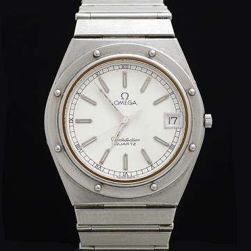 1円～訳あり★OMEGA コンステレーション SS 白文字盤 メンズ腕時計 クォーツ オメガ