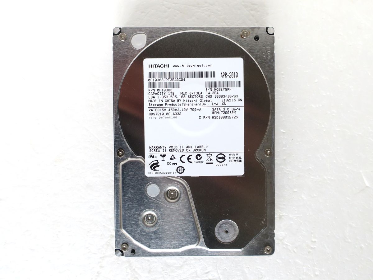 ⑧☆現状販売☆【WESTERNDIGITAL】WD4000FYYZ HDD4TB 3.5インチ 交換用