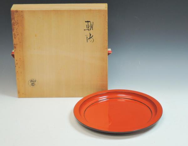 茶道具 貝八卦盆 八掛盆 漆器 丸盆 お盆 大円盆 骨董 螺鈿 お点前 323