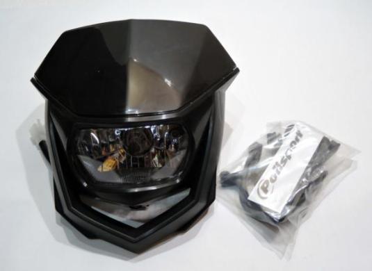 新品 ヘッドライトカウル TYPE5黒 H4 オフロード マスク