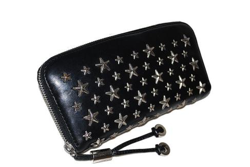 ☆美品☆ジミーチュウ オール レザー スター スタッズ ラウンド 