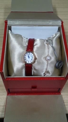 新品未使用FORTUNE BOX◆2018年限定フォーチュンボックスK10PGパールブレスレット◆スタージュエリー時計ウォッチ※K10チャームなし