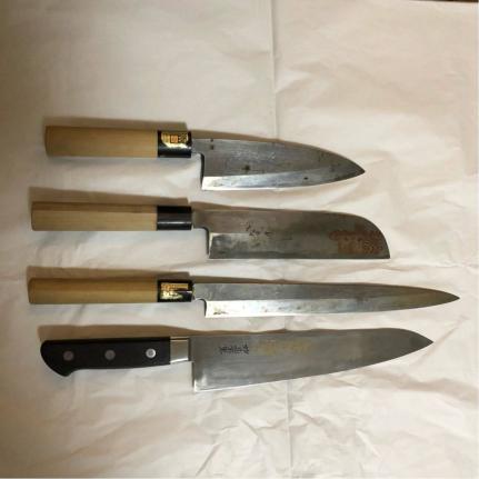 ☆1円スタート 妙見宝重 堺打刃物 包丁 4本セット (うち極上