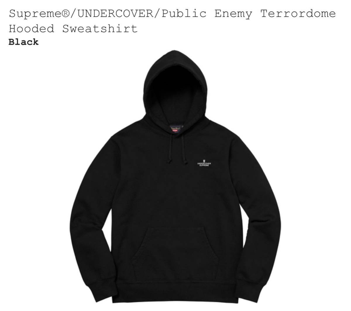 新品国内正規supreme18ss Supreme×UnderCover×PE パーカー M 黒 