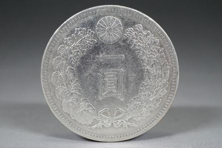 へ206☆美品！古銭 新1円銀貨 明治27年 竜1円銀貨 小型 明治二十七年