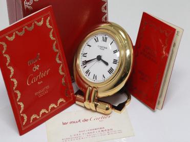 豊富な，定番 可動品 Cartier/カルティエ コリゼ トラベルクロック 置時計 クォーツ ローマ数字 ホワイトダイヤル ゴールド色 箱有 エ221(カルティエ)｜売買されたオークション情報、yahooの商品情報をアーカ その他