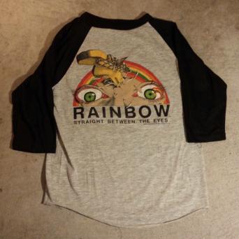 レインボー Rainbow 七分袖 バンド TシャツM ラグラン ビンテージ ロック/ DEEP PURPLE LED ZEPPELIN BLACK SABBATH BANANAS Dehumanizer