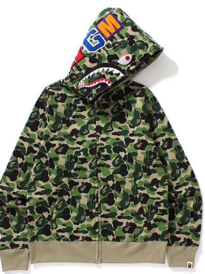 2XLサイズ】BAPE ABC CAMO SHARK HOODEI シャーク パーカー グリーン a 