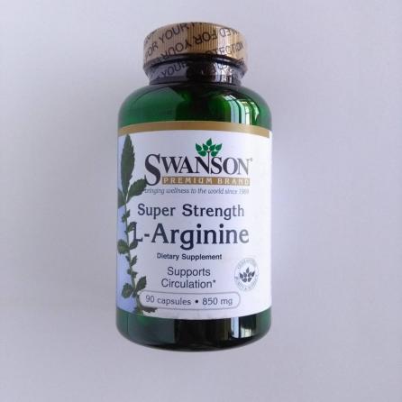 【新品】スワンソン Super Strength L-Arginine L-アルギニン 850mg90カプセル 1本より複数可【Swanson】_1