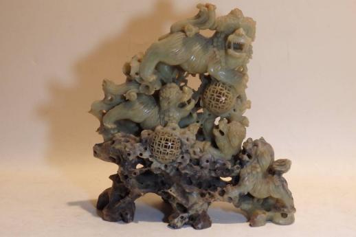  中国美術 寿山石彫刻 極上細密５匹の獅子図置物 時代古玩(その他)｜売買されたオークション情報、yahooの商品情報をアーカイブ公開 - オークファン その他