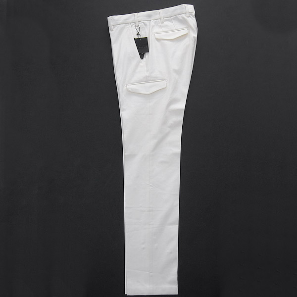 新品 ムッシュニコル コットンストレッチカーゴスラックス46(M)白★P9814 MONSIEUR NICOLE パンツ メンズ