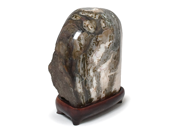 緋山酔恭「山水石美術館」 □レア品□ 球顆 流紋岩