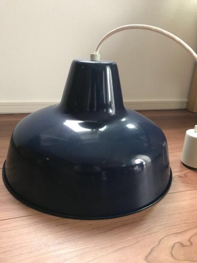 MUJI/無印良品 LEDペンダントライト 2灯式 ネイビー 2014年製_1