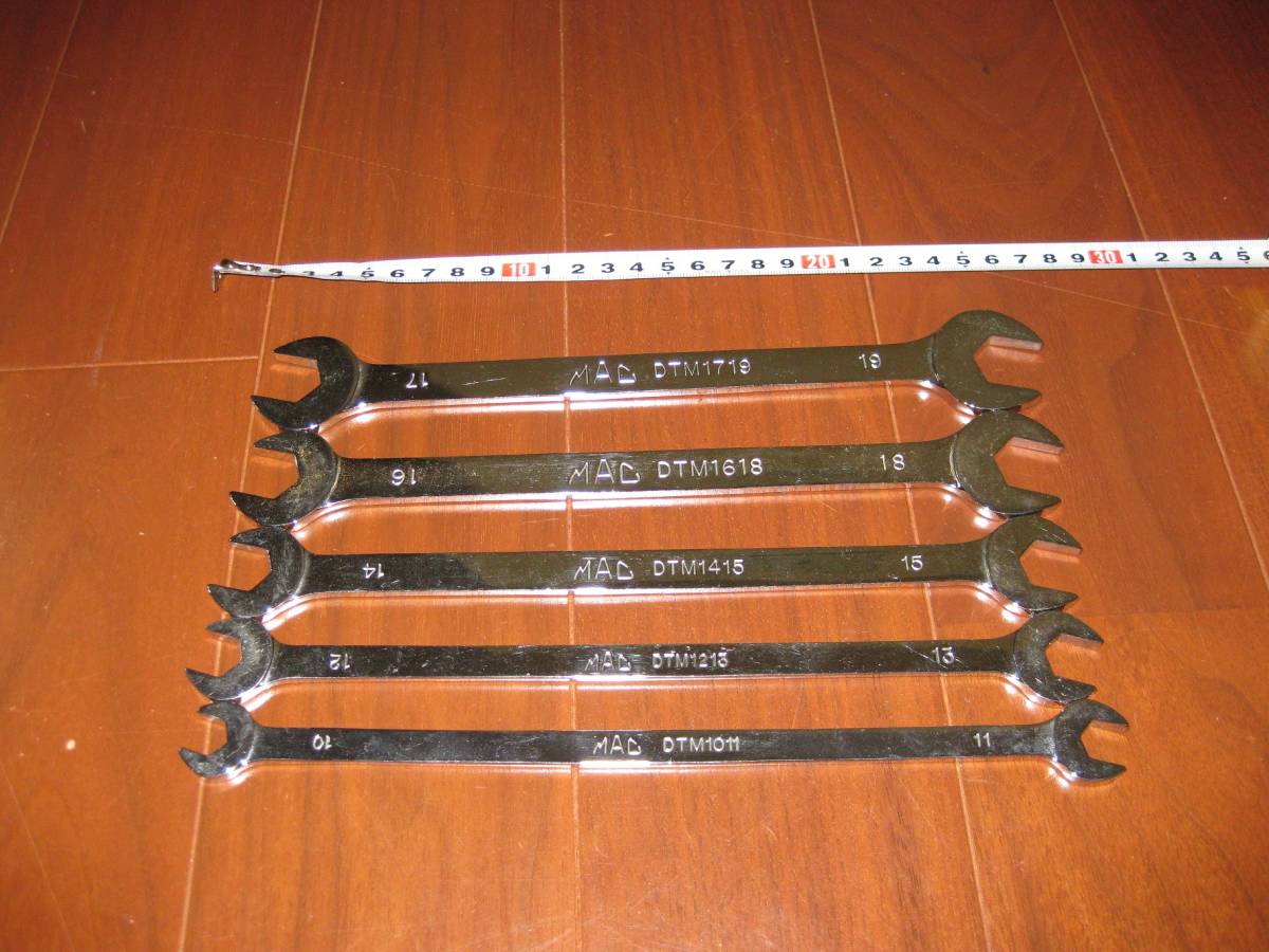 ★　MAC　TOOLS　マックツール　薄口スパナ　中古　5本　セット　送料無料　★_1